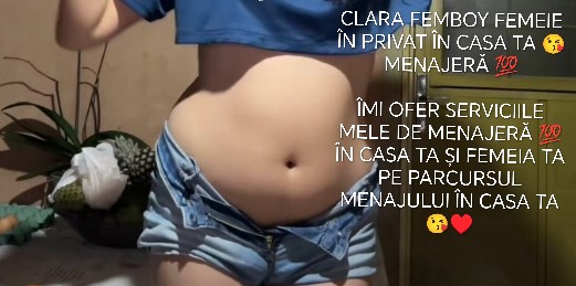 PITEȘTI - Escorta Sexy - Buna sunt 
CLARA FEMBOY FEMEIE ÎN PRIVAT ÎN CASA TA ???? MENAJER? ???? ÎN CASA TA ?I FEMEIA TA PE PARCURSUL MENAJULUI ÎN CASA TA ???? MENAJER? ???? DETALII WATAP DOAR MESAJE PUPICI DULCI ????????