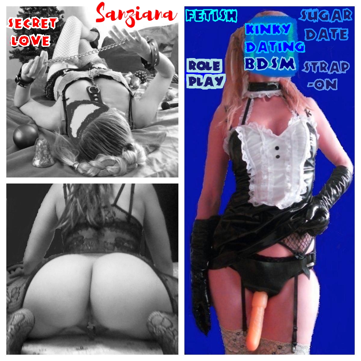 Bucuresti - Escorta Sexy - Placeri intense si adanci cu ham, palmuire, incatusare, spitting, uro, gagging, dirty talk si masturbare  Fii tarfa straponului meu! Fii prizonierul umil, legat si imobilizat  de patul zeitei femdom Sanziana! Imi pot chema si verisoara la party, pe zeita musculoasa a fitness-ului, Mihaela, sa facem din tine jucaria noastra, sa te luam impreuna in strapoane si sa iti satisfacem pofta nebuna de pegging.  Pune-te in genunchi Terfelici si implora sa iti umplu gura si fundul cu maciucile mele de silicon! Programeaza-te din timp! Exclus saracii si persoanele fara bune maniere sau cu igiena precara!
