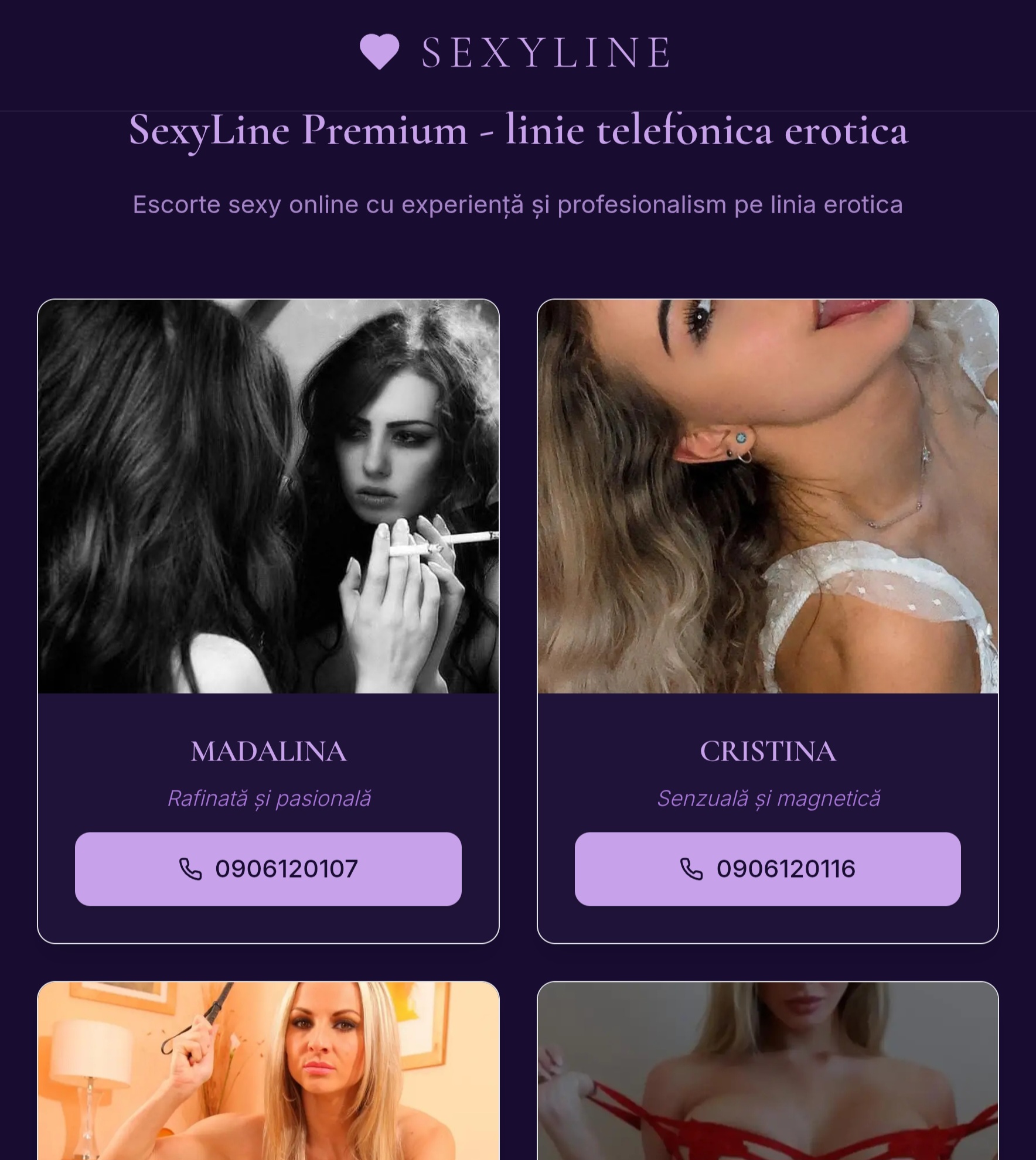 Escorte Sexy - E - Gagicile misto de la Linia Fierbinte - DEZIREE - iti vor oferii de fiecare dată ceva uimitor.  Ele sunt pentru tine tot ceea ce tu ai nevoie.  Oferim bonusuri de care te poti bucura oricând.  Noi suntem formula perfectă pentru tine.  Tu contezi!