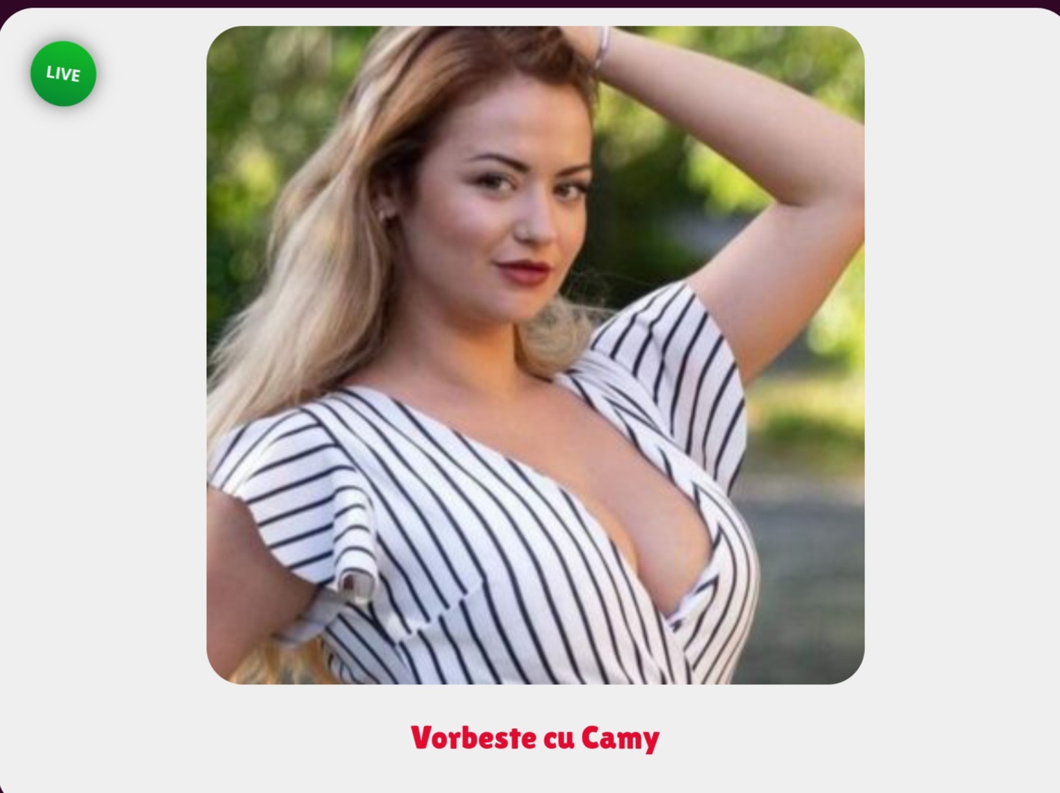 Escorte Sexy - Toată Tara - TELEFONEROTICA- singura linie erotică din România cu femei reale, escorte de toate vârstele și preturi inbatabile! Noi nu îți promitem - noi îți dovedim că poți avea acces la plăcere maximă!
Intra în site-ul oficial TELEFONEROTICA și descoperă realitatea noastră!
TELEFONEROTICA-femei reale dornice de aventuri!
Poți suna la numărul afișat sau poți trimite mesaj la numărul scurt de telefon 1523