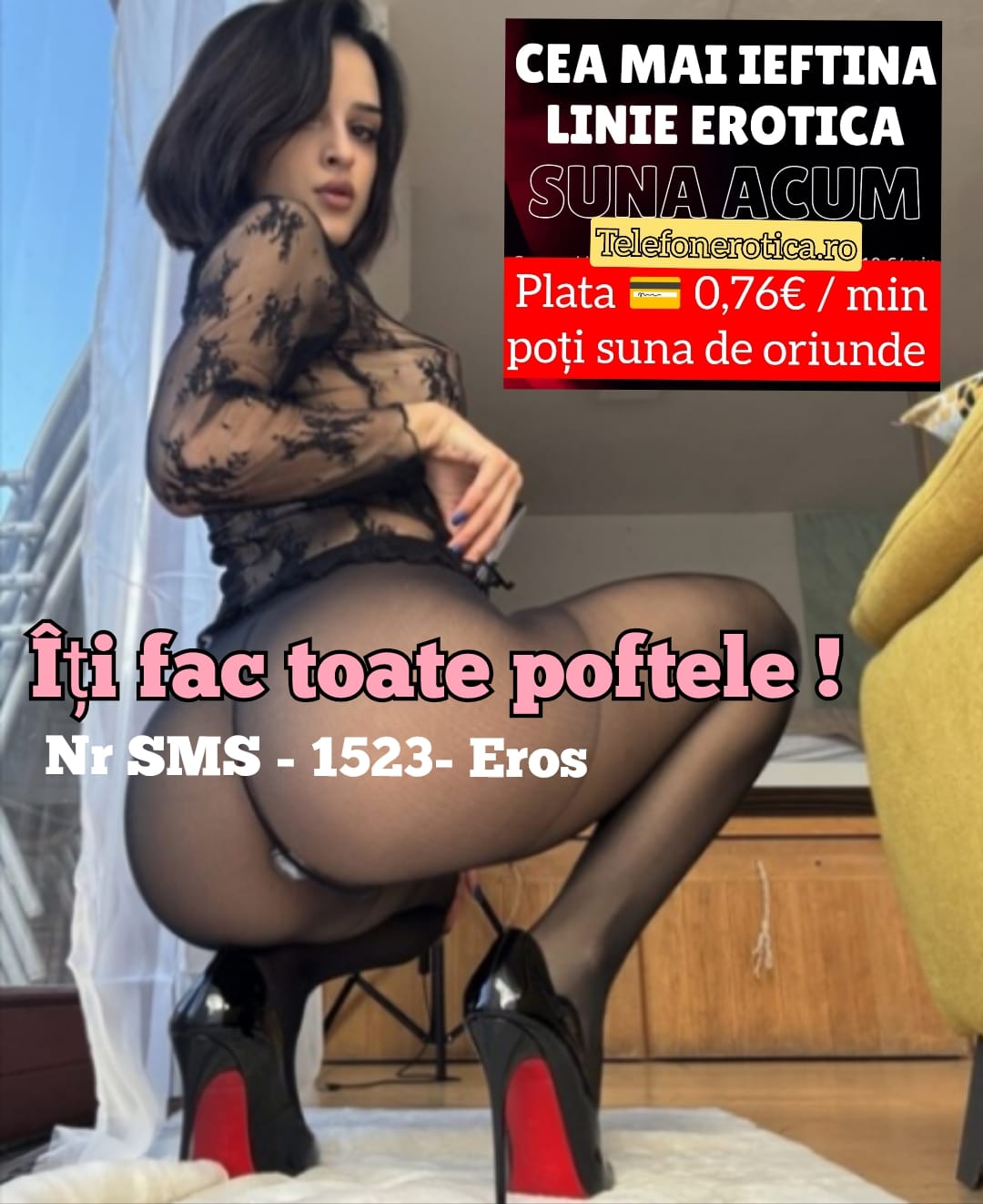 Escorte Sexy - București și Toată Tara - Aruncă o privire pe Google, in situl Telefonerotica ❤️0, 65 € / MIN + BONUSURI ! Alege ce fată dorești, avem de toate .  .  .  .  doar pentru tine.  Cu noi nu ai cum sa nu simți erotismul in toate formele ei.  .  .  Pupici!
